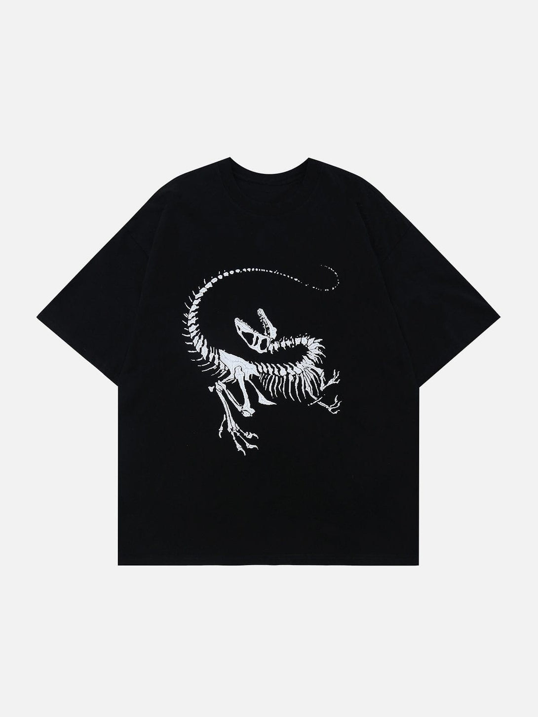 Majesda® - Dinosaur Fossil Plastisol Printing Tee- Outfit Ideas - Streetwear Fashion - majesda.com