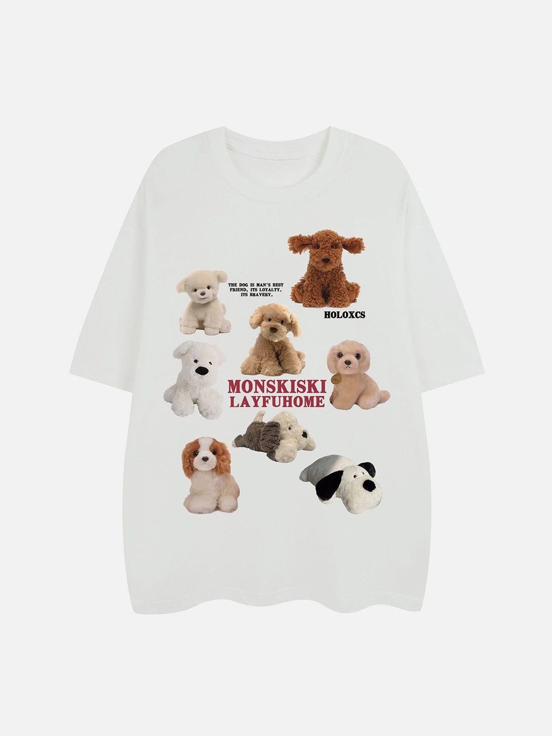 Majesda® - Dogs Print Tee- Outfit Ideas - Streetwear Fashion - majesda.com