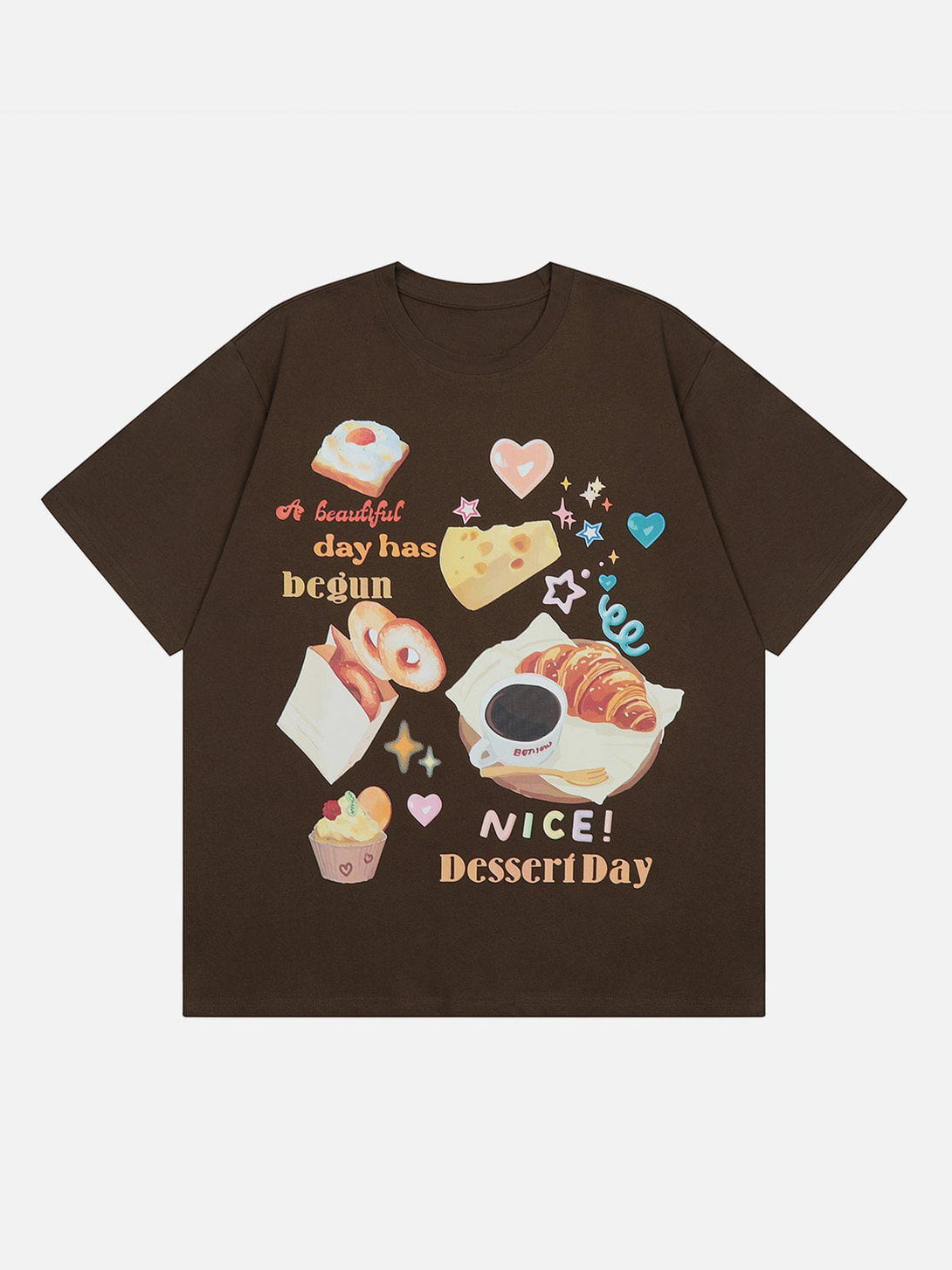 Majesda® - Donut Print Tee- Outfit Ideas - Streetwear Fashion - majesda.com