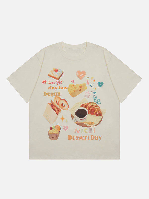 Majesda® - Donut Print Tee- Outfit Ideas - Streetwear Fashion - majesda.com