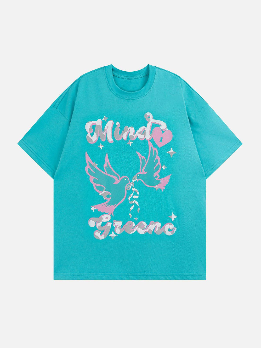 Majesda® - Dove Clash Print Tee- Outfit Ideas - Streetwear Fashion - majesda.com