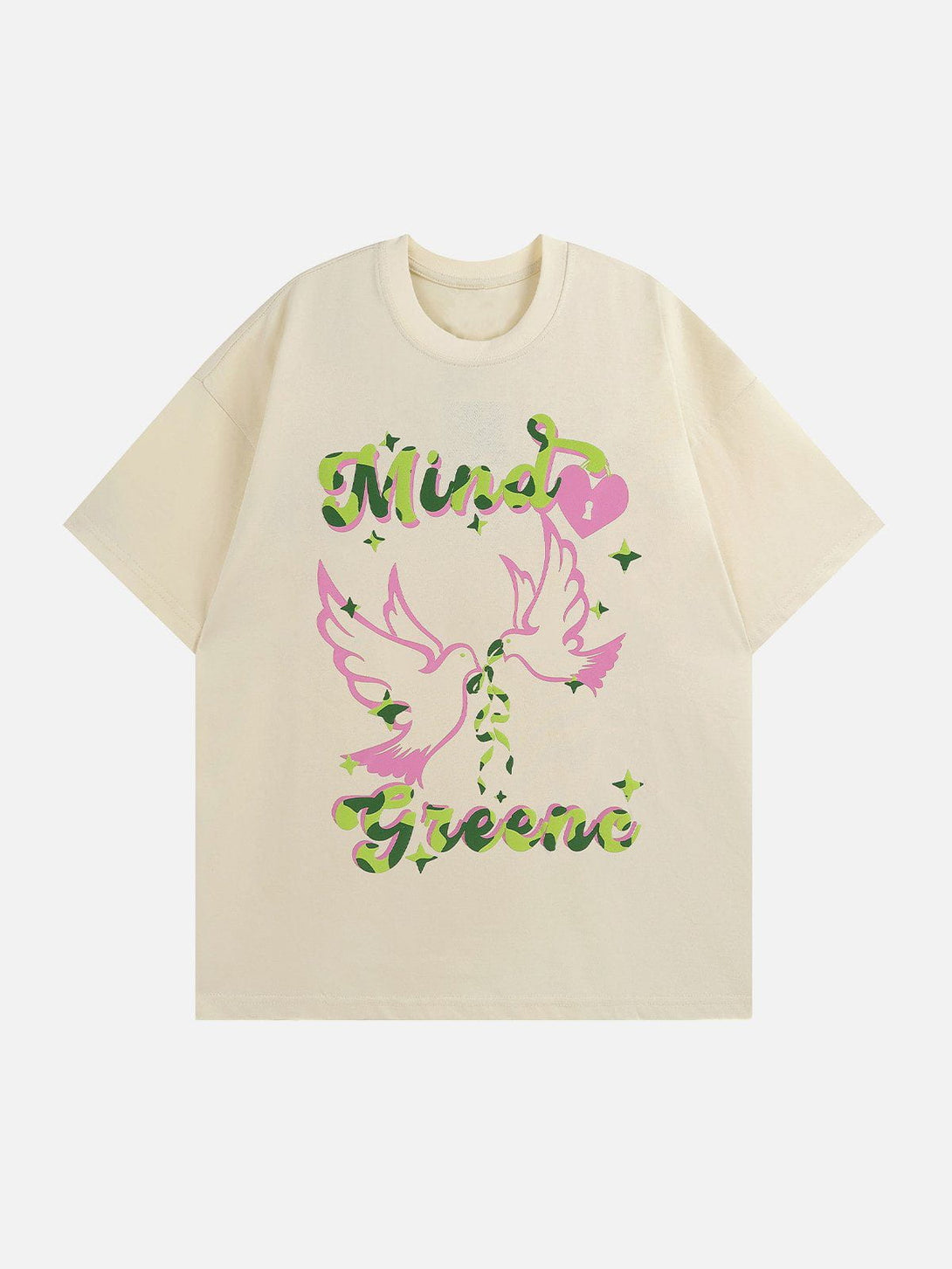 Majesda® - Dove Clash Print Tee- Outfit Ideas - Streetwear Fashion - majesda.com