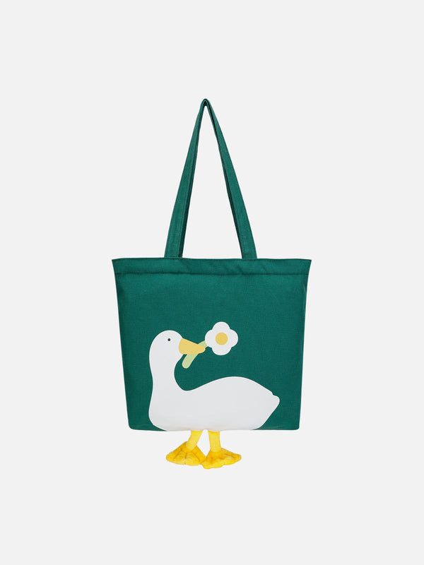 Majesda® - Duck Flower Canvas Bag- Outfit Ideas - Streetwear Fashion - majesda.com