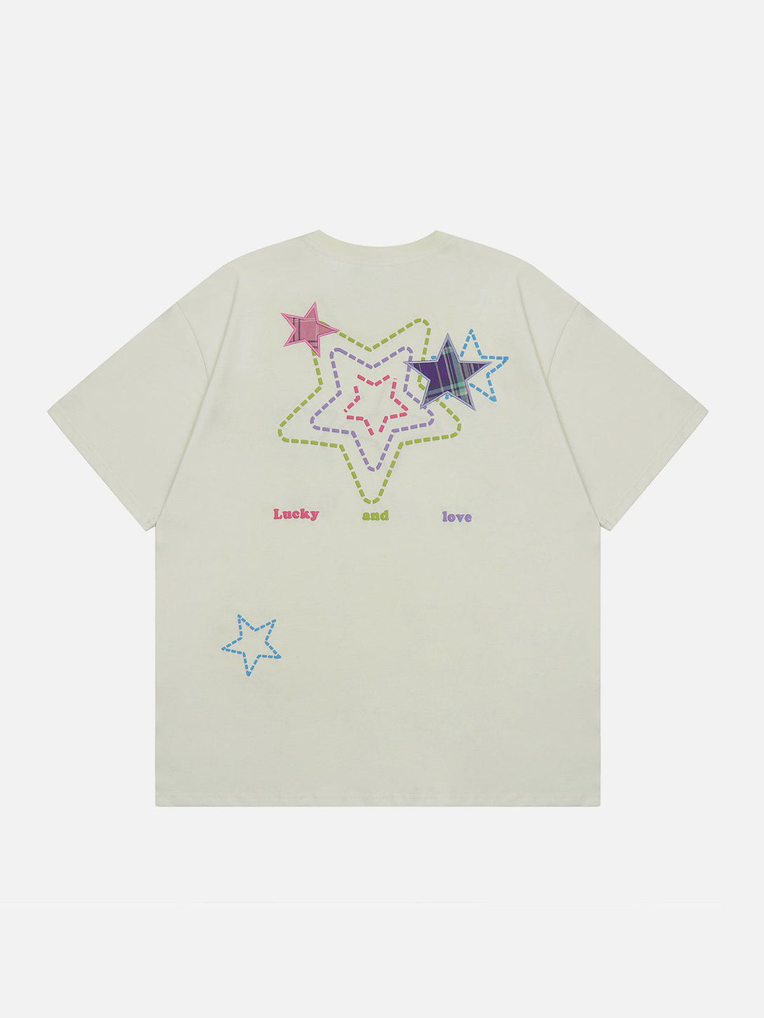 Majesda® - Embroidered Foam Star Tee- Outfit Ideas - Streetwear Fashion - majesda.com