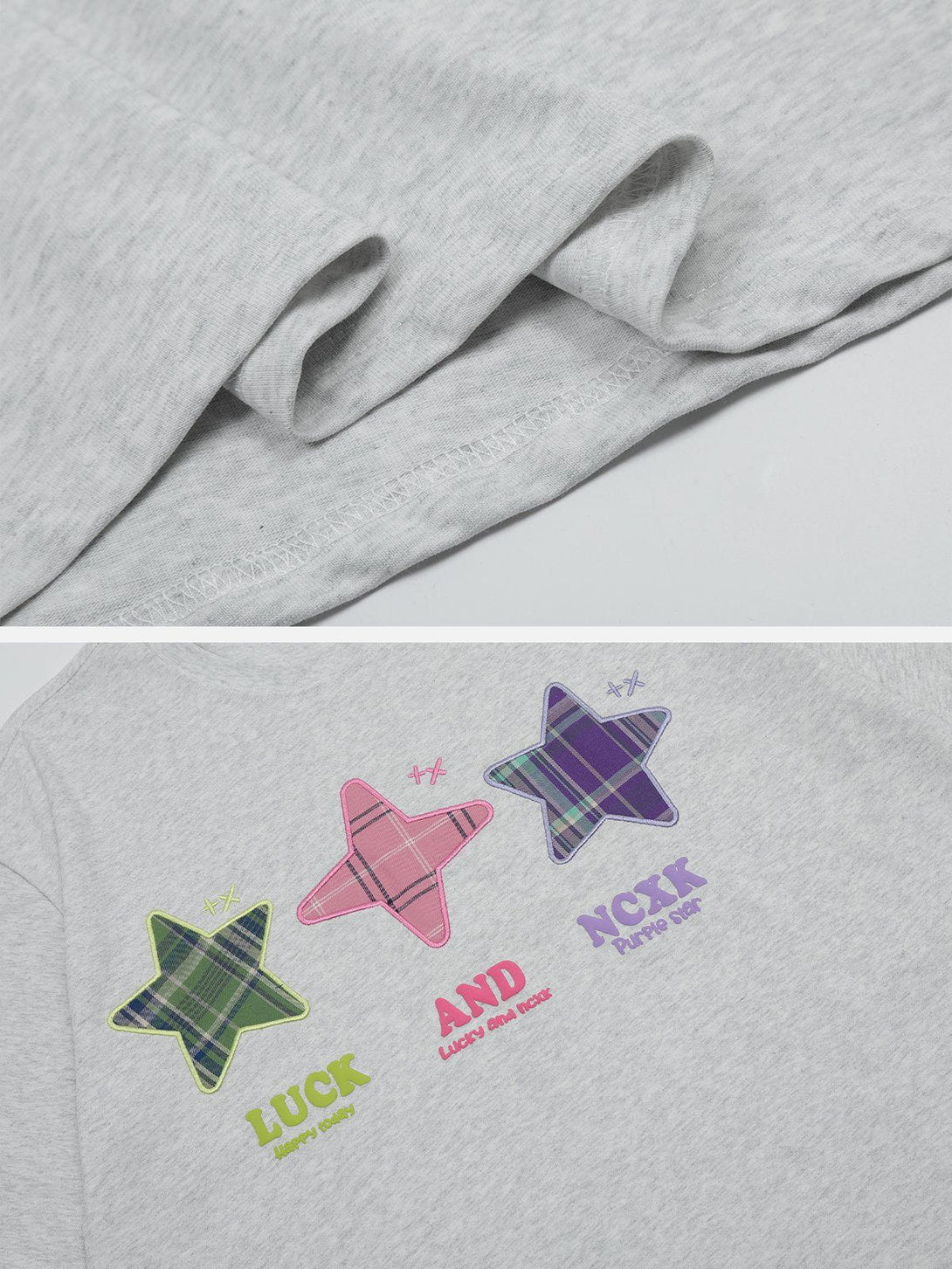 Majesda® - Embroidered Foam Star Tee- Outfit Ideas - Streetwear Fashion - majesda.com