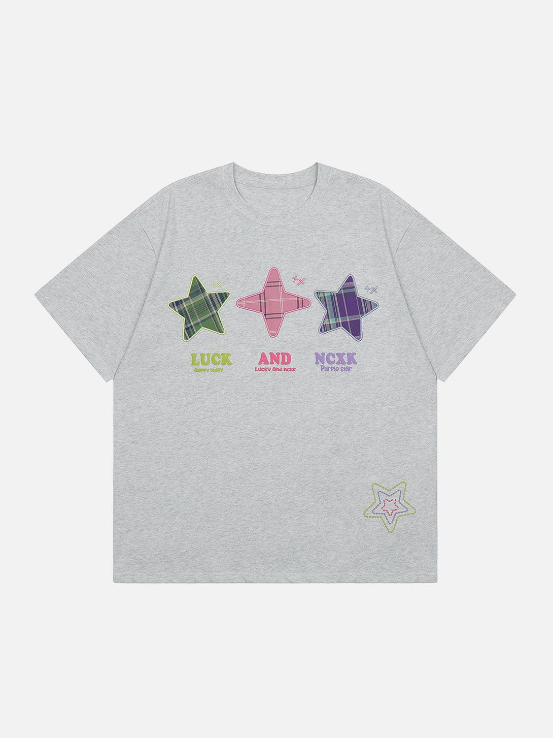 Majesda® - Embroidered Foam Star Tee- Outfit Ideas - Streetwear Fashion - majesda.com