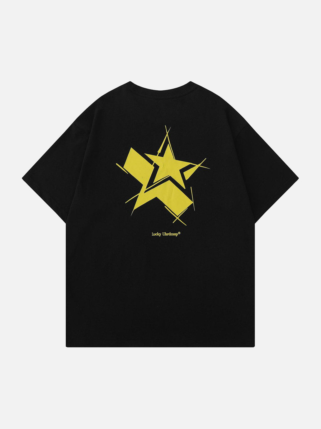 Majesda® - Embroidered Line Letter Stars Tee- Outfit Ideas - Streetwear Fashion - majesda.com