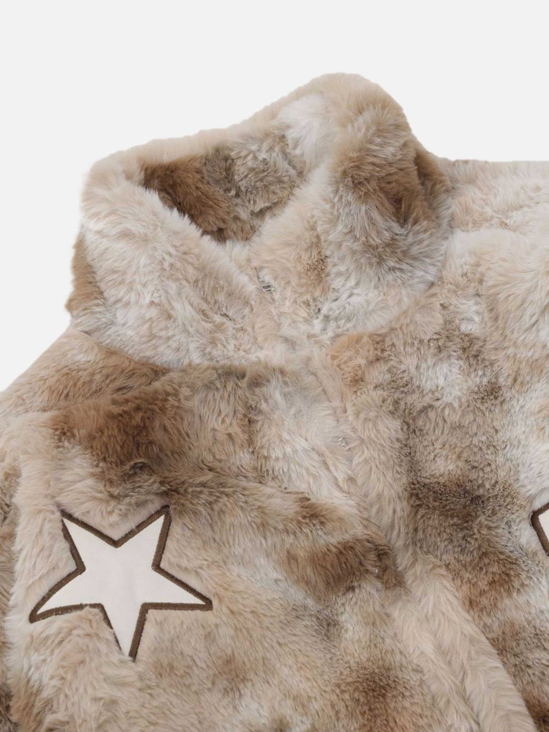 Majesda® - Embroidered Star Lambswool Jacket - 1798- Outfit Ideas - Streetwear Fashion - majesda.com