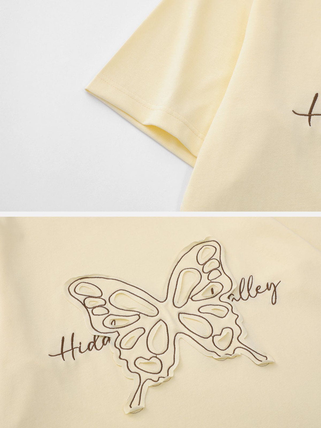 Majesda® - Embroidery Butterfly Tee- Outfit Ideas - Streetwear Fashion - majesda.com