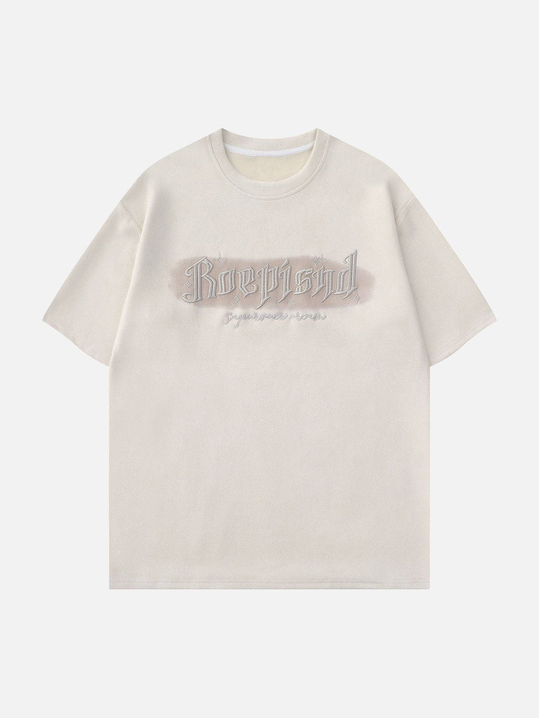 Majesda® - Embroidery Letter Doodle Graphic Tee- Outfit Ideas - Streetwear Fashion - majesda.com