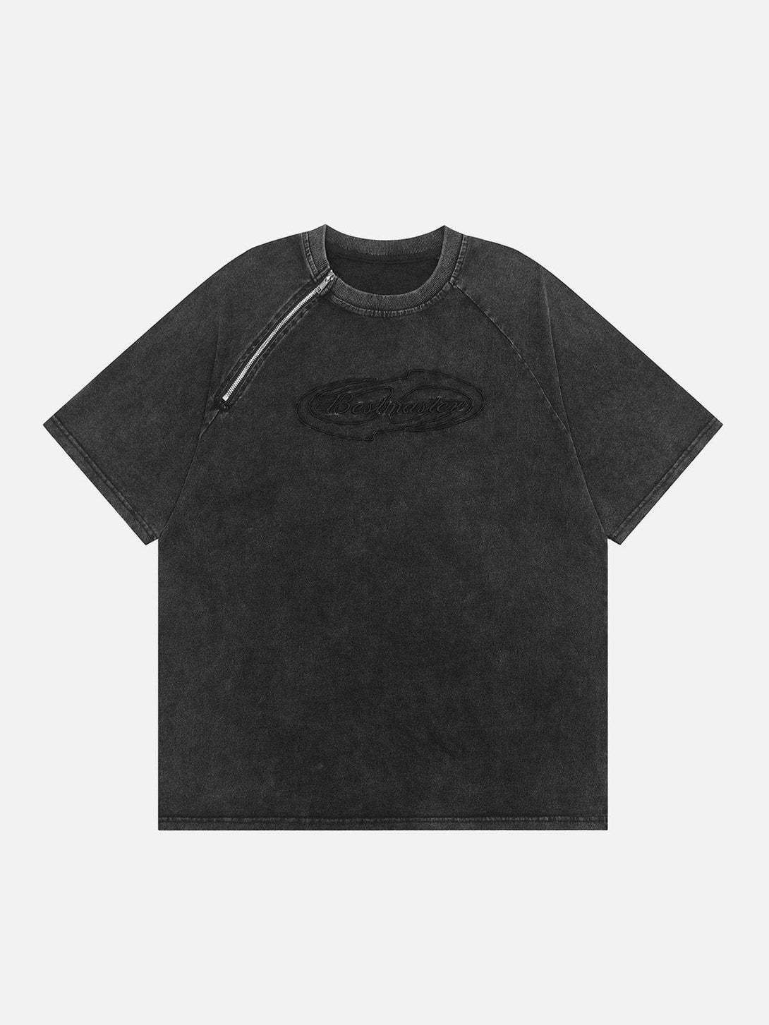 Majesda® - Embroidery Letter Print Washed Tee- Outfit Ideas - Streetwear Fashion - majesda.com