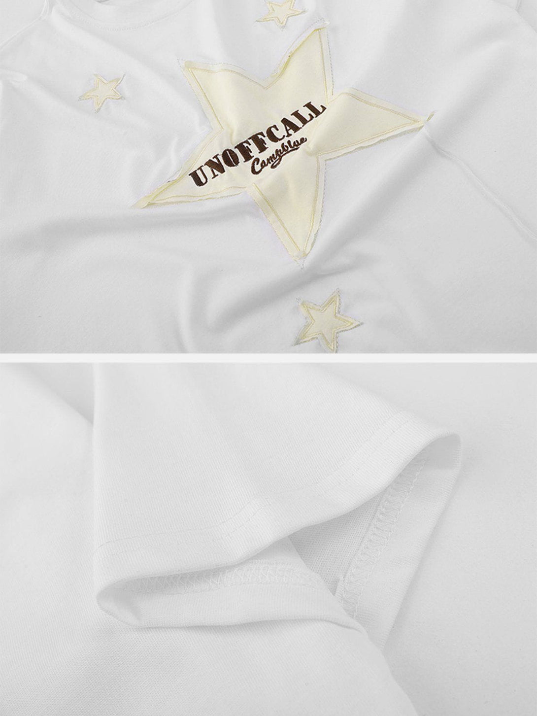 Majesda® - Embroidery Star Tee- Outfit Ideas - Streetwear Fashion - majesda.com