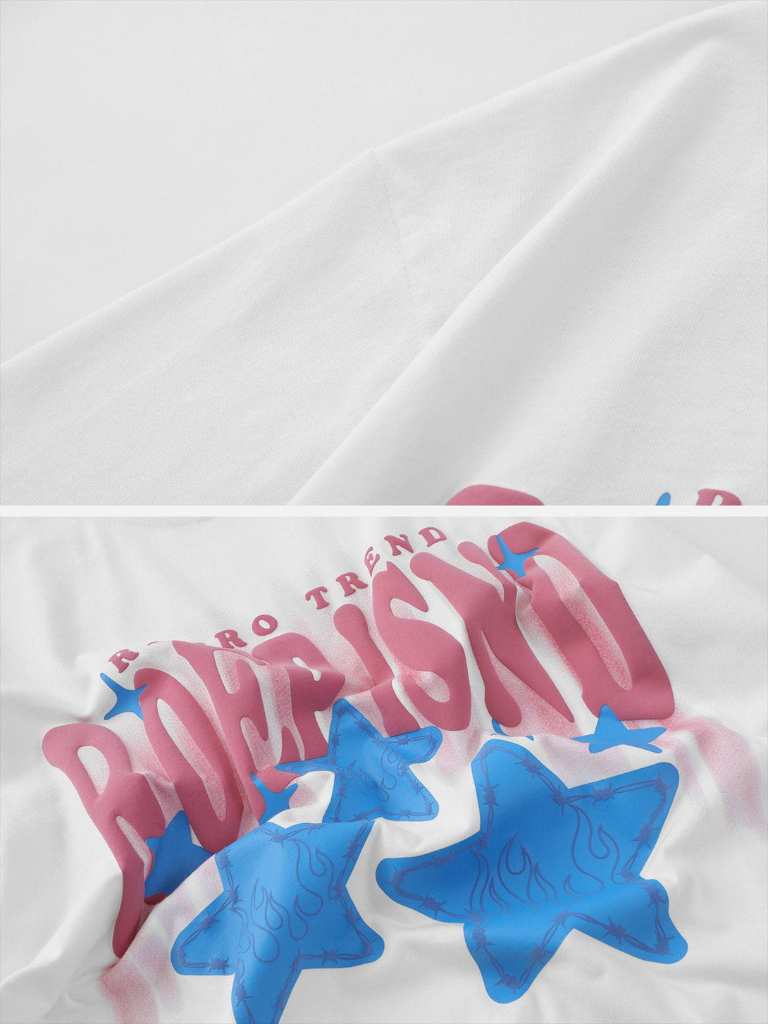 Majesda® - Flame Star Foaming Print Tee- Outfit Ideas - Streetwear Fashion - majesda.com