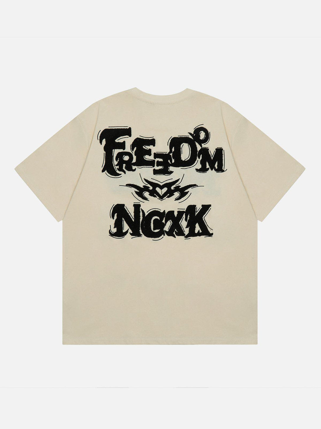 Majesda® - Flock Letter Tee- Outfit Ideas - Streetwear Fashion - majesda.com