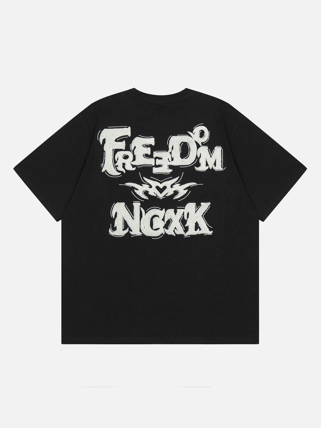 Majesda® - Flock Letter Tee- Outfit Ideas - Streetwear Fashion - majesda.com