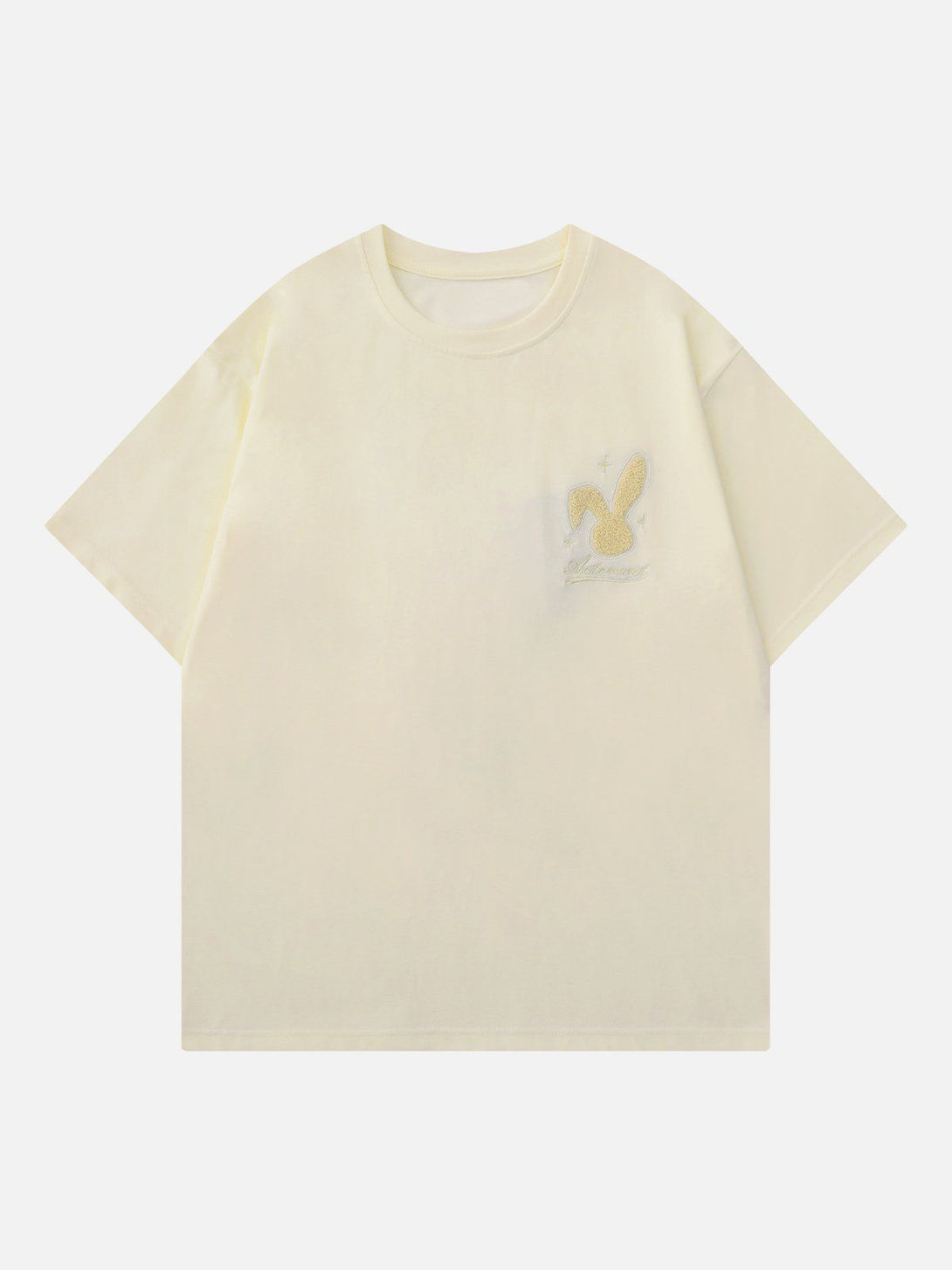 Majesda® - Flocked Rabbit Print Tee- Outfit Ideas - Streetwear Fashion - majesda.com