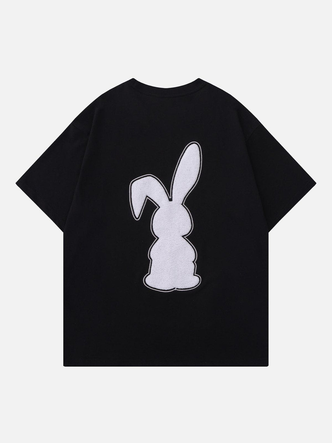 Majesda® - Flocked Rabbit Print Tee- Outfit Ideas - Streetwear Fashion - majesda.com