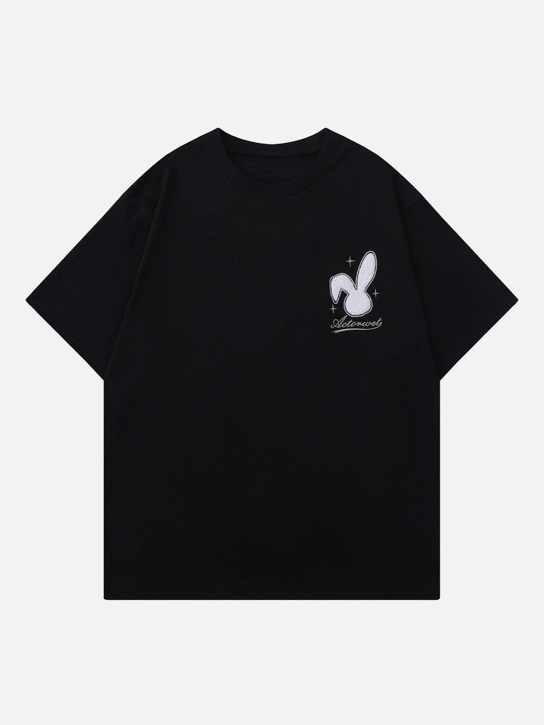 Majesda® - Flocked Rabbit Print Tee- Outfit Ideas - Streetwear Fashion - majesda.com