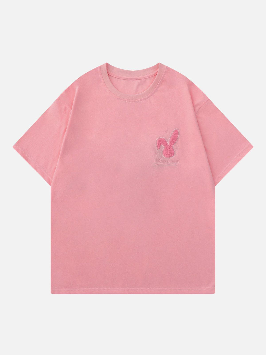 Majesda® - Flocked Rabbit Print Tee- Outfit Ideas - Streetwear Fashion - majesda.com