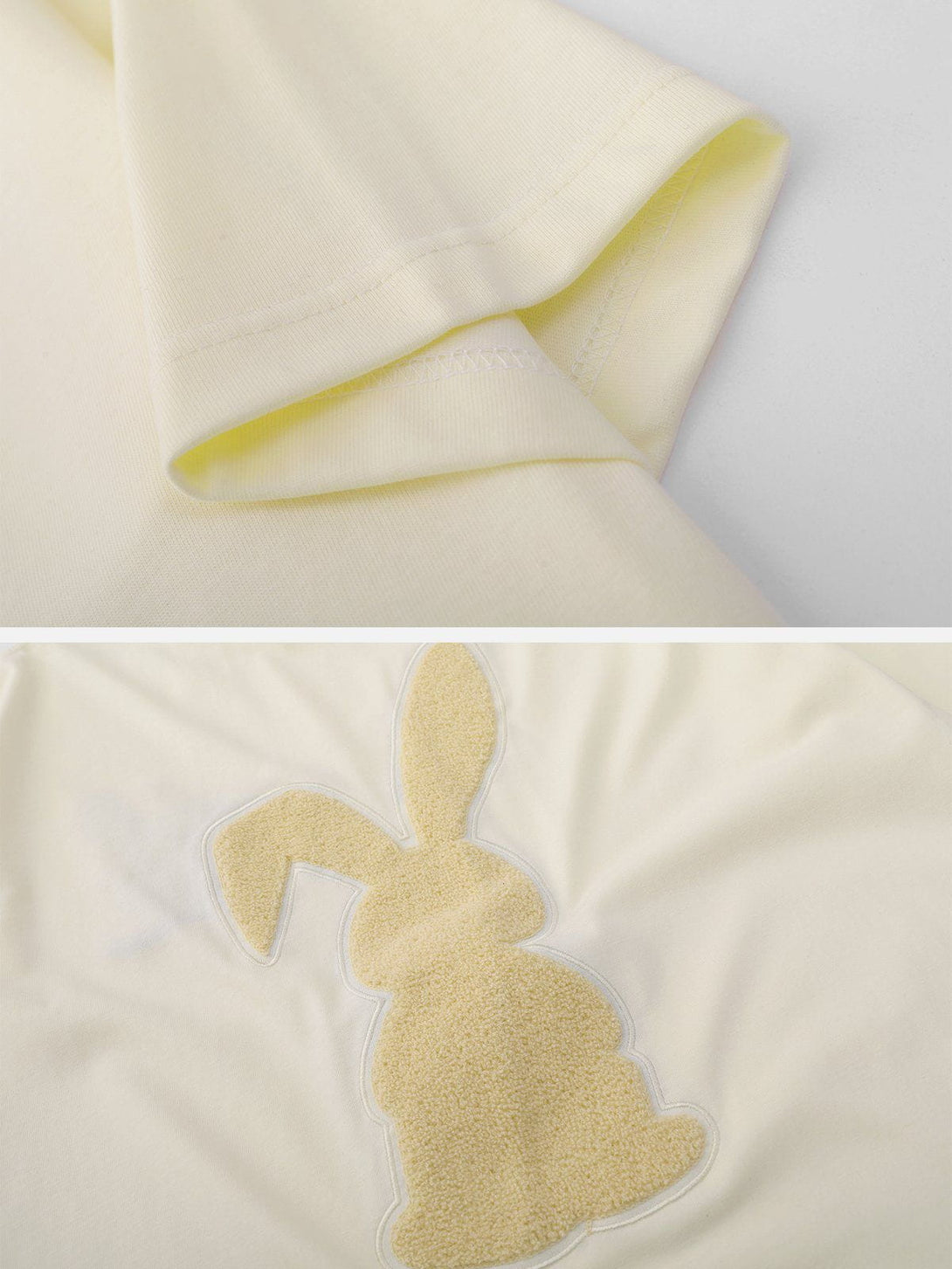 Majesda® - Flocked Rabbit Print Tee- Outfit Ideas - Streetwear Fashion - majesda.com