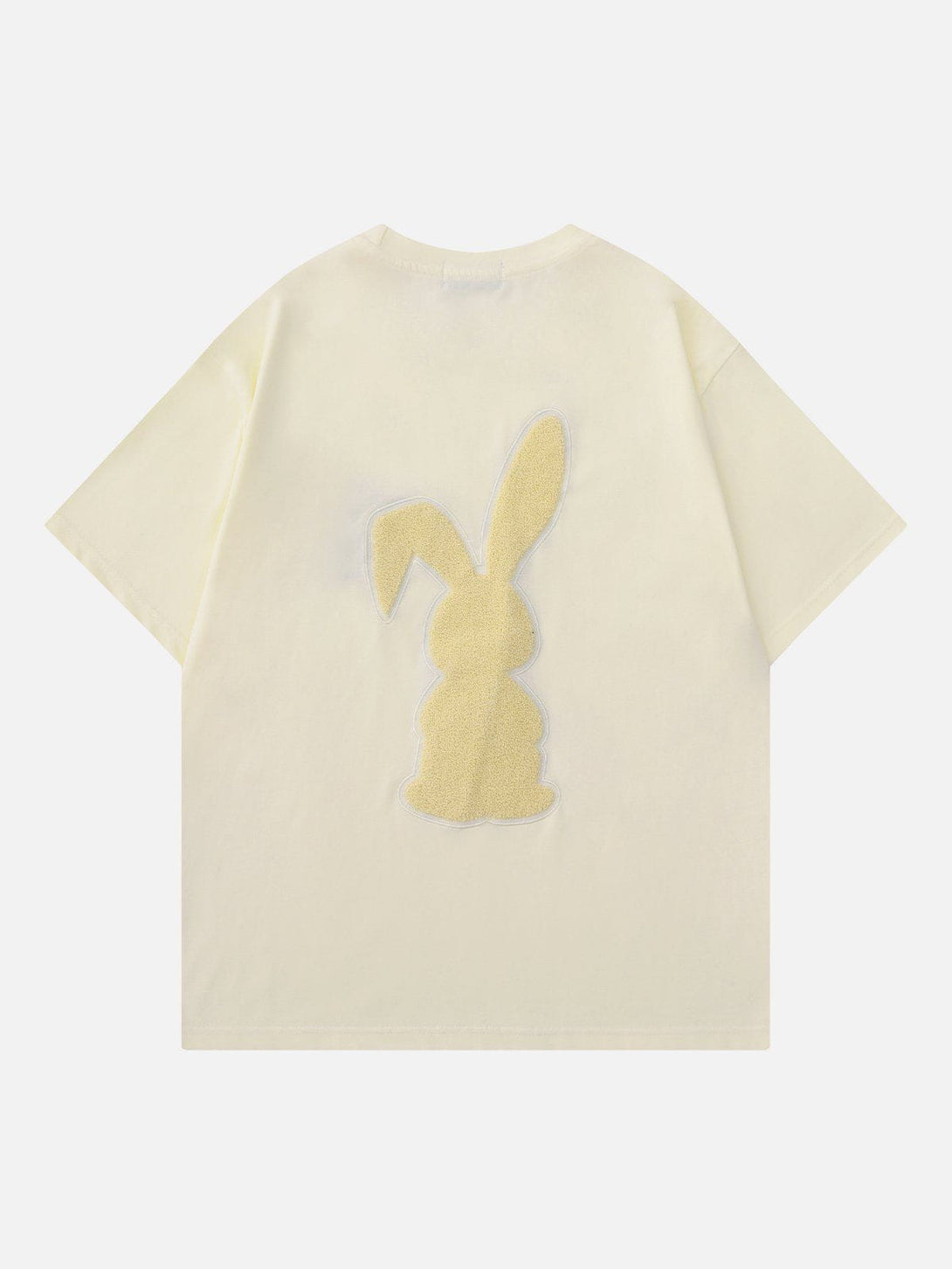 Majesda® - Flocked Rabbit Print Tee- Outfit Ideas - Streetwear Fashion - majesda.com