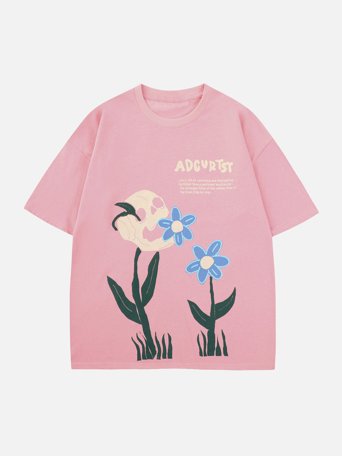 Majesda® - Flowers Print Tee- Outfit Ideas - Streetwear Fashion - majesda.com