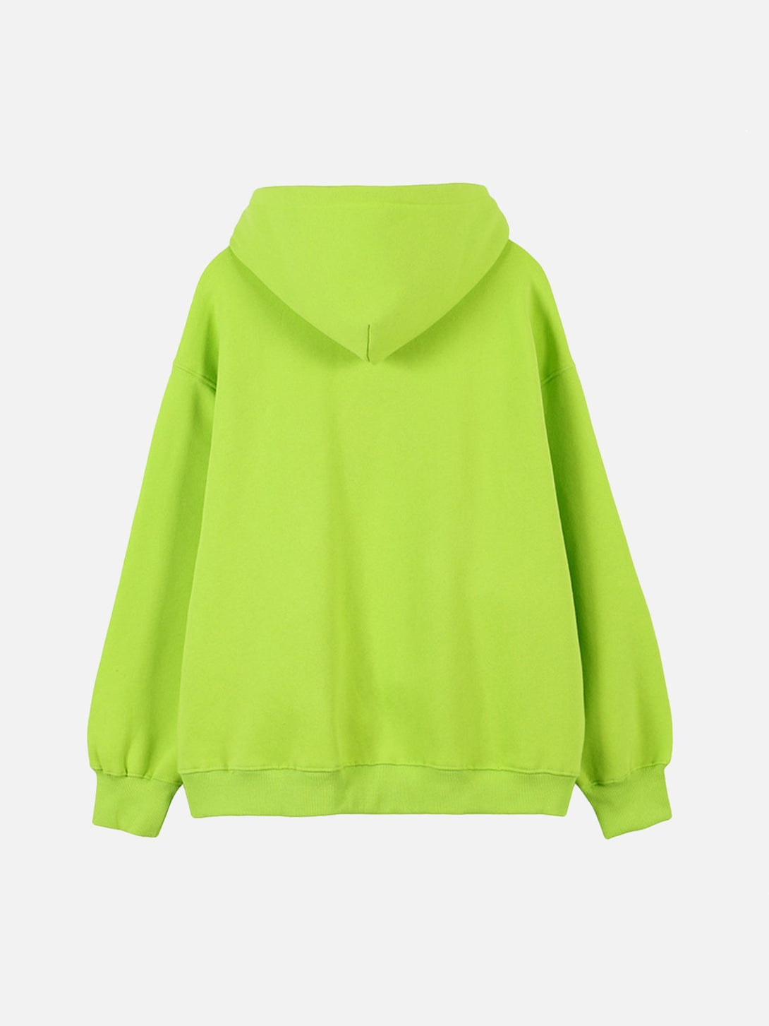 Majesda® - Fluorescent Green Mask Fleece Hoodie- Outfit Ideas - Streetwear Fashion - majesda.com