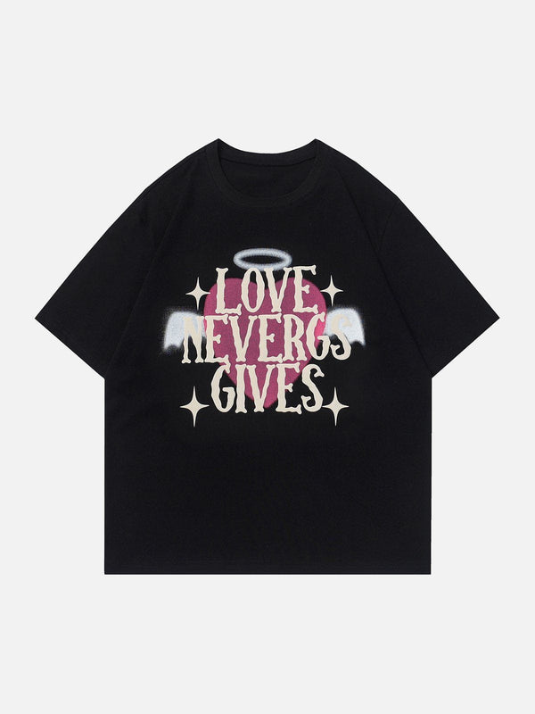 Majesda® - Foam Heart Print Tee- Outfit Ideas - Streetwear Fashion - majesda.com