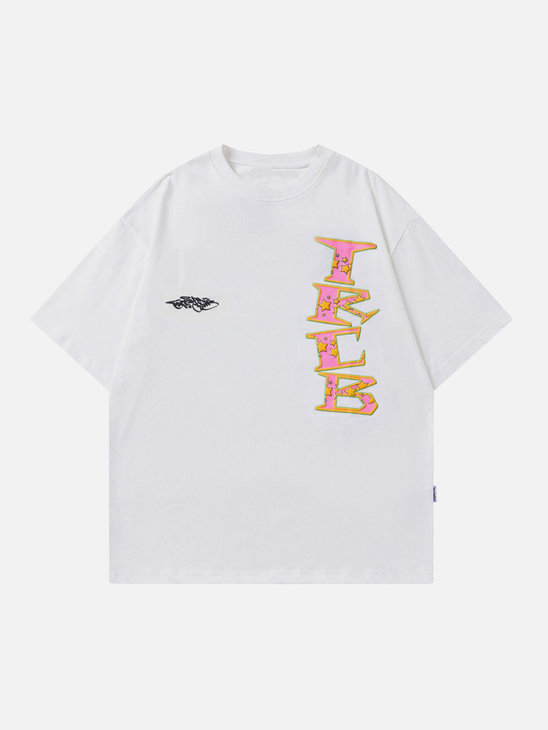 Majesda® - Foam Letter Print Tee- Outfit Ideas - Streetwear Fashion - majesda.com