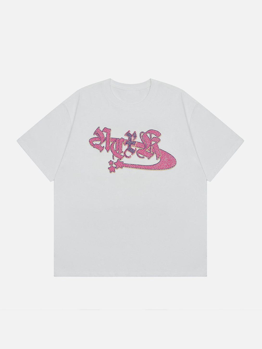 Majesda® - Foam Letter Print Tee- Outfit Ideas - Streetwear Fashion - majesda.com