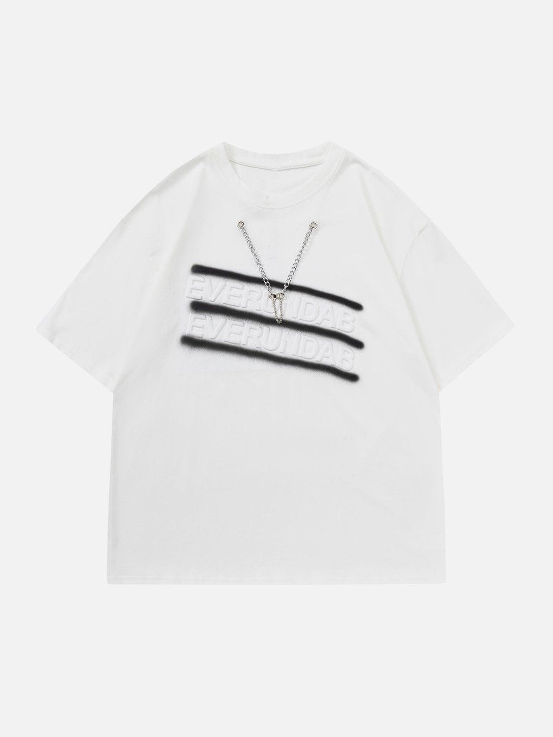 Majesda® - Foam Printing Chain Decoration Tee- Outfit Ideas - Streetwear Fashion - majesda.com