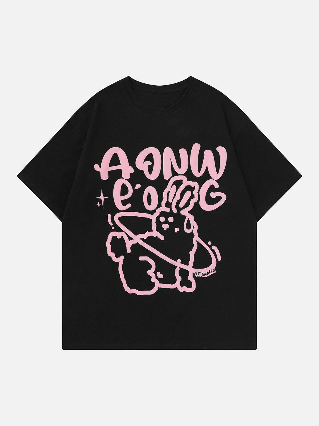 Majesda® - Foam Printing Rabbit Tee- Outfit Ideas - Streetwear Fashion - majesda.com