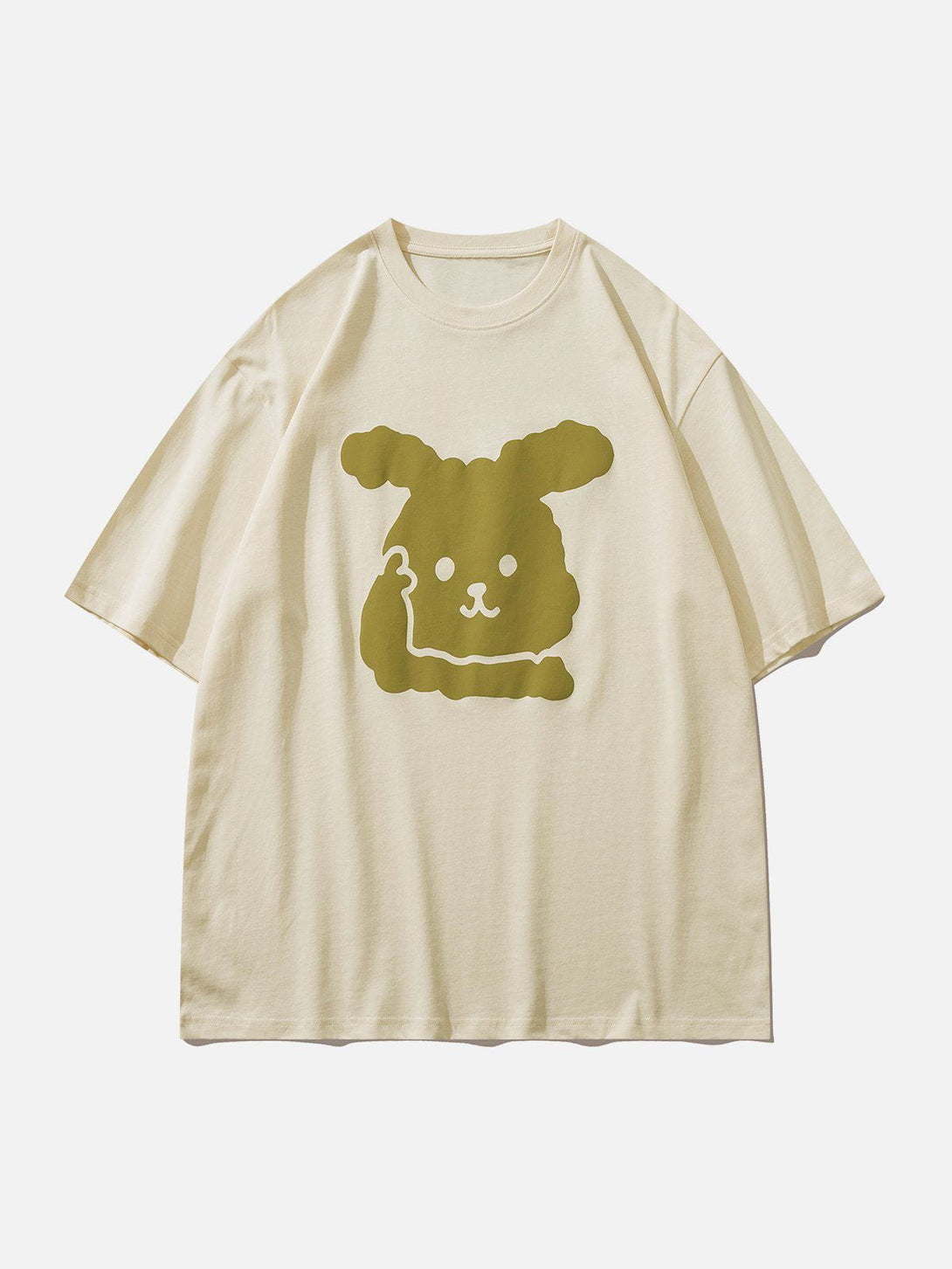 Majesda® - Foam Rabbit Print Tee- Outfit Ideas - Streetwear Fashion - majesda.com