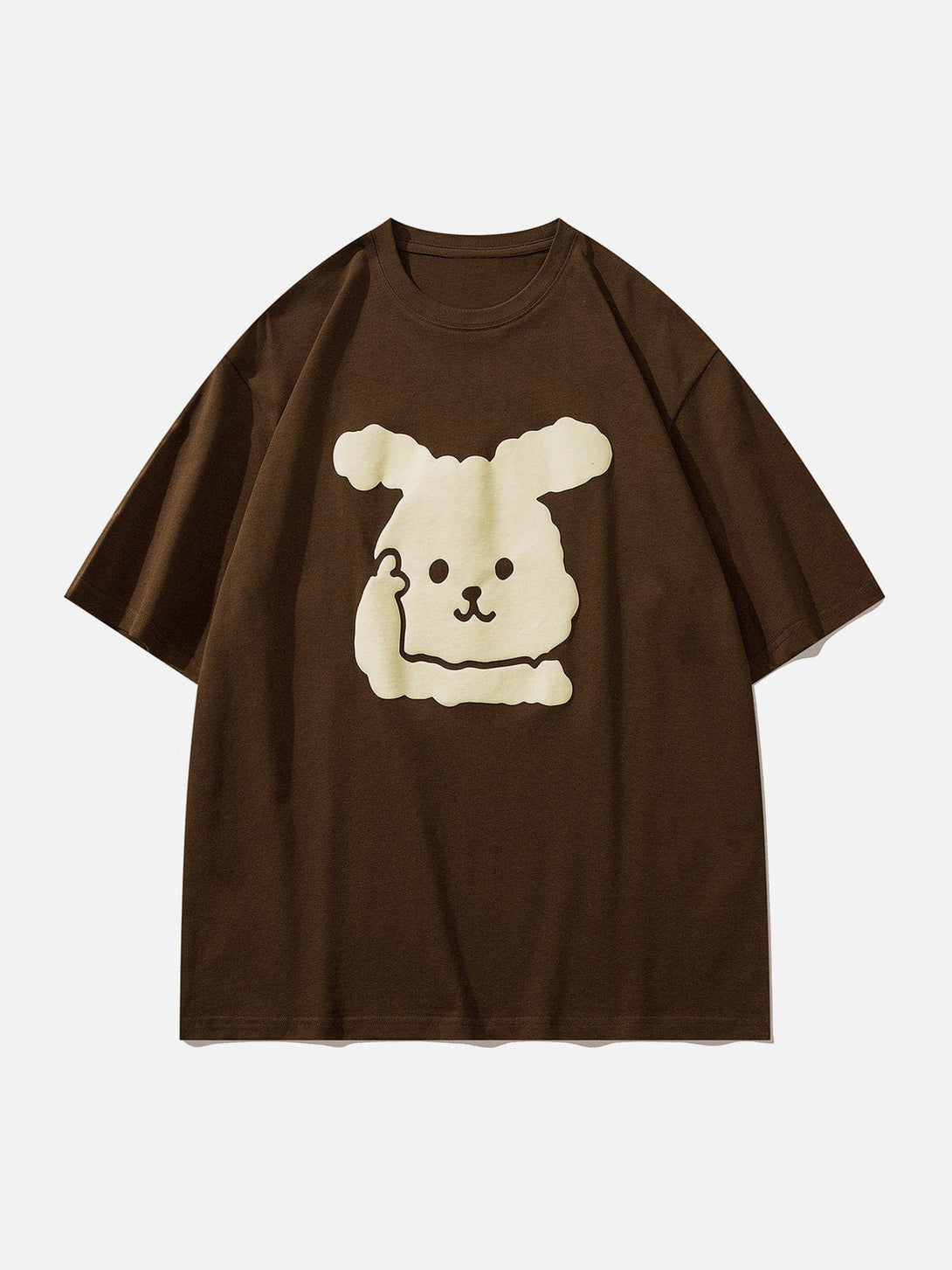 Majesda® - Foam Rabbit Print Tee- Outfit Ideas - Streetwear Fashion - majesda.com