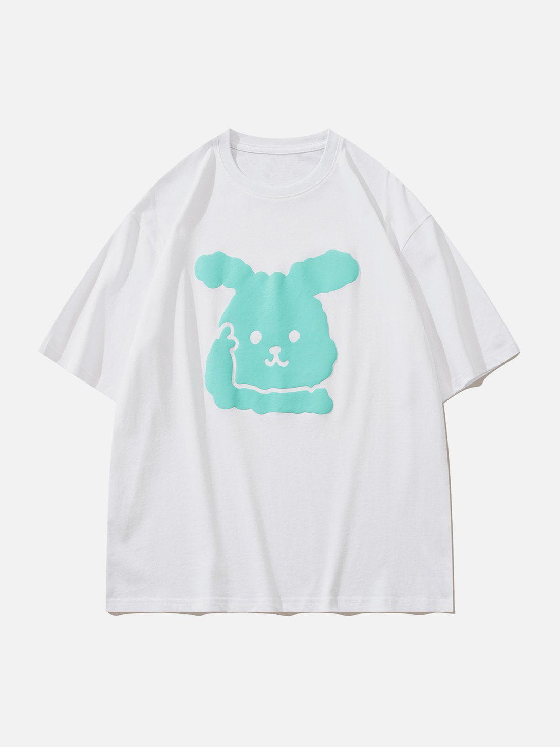 Majesda® - Foam Rabbit Print Tee- Outfit Ideas - Streetwear Fashion - majesda.com