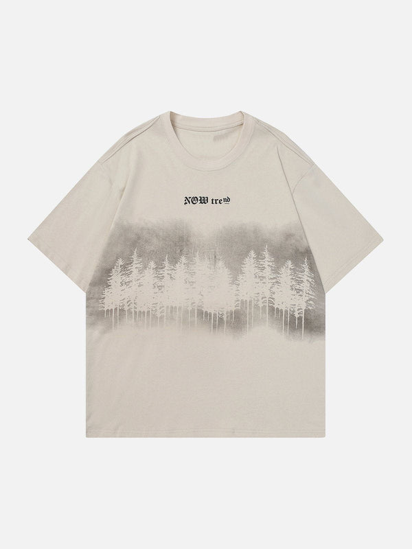 Majesda® - Forest Inkjet Print Tee- Outfit Ideas - Streetwear Fashion - majesda.com