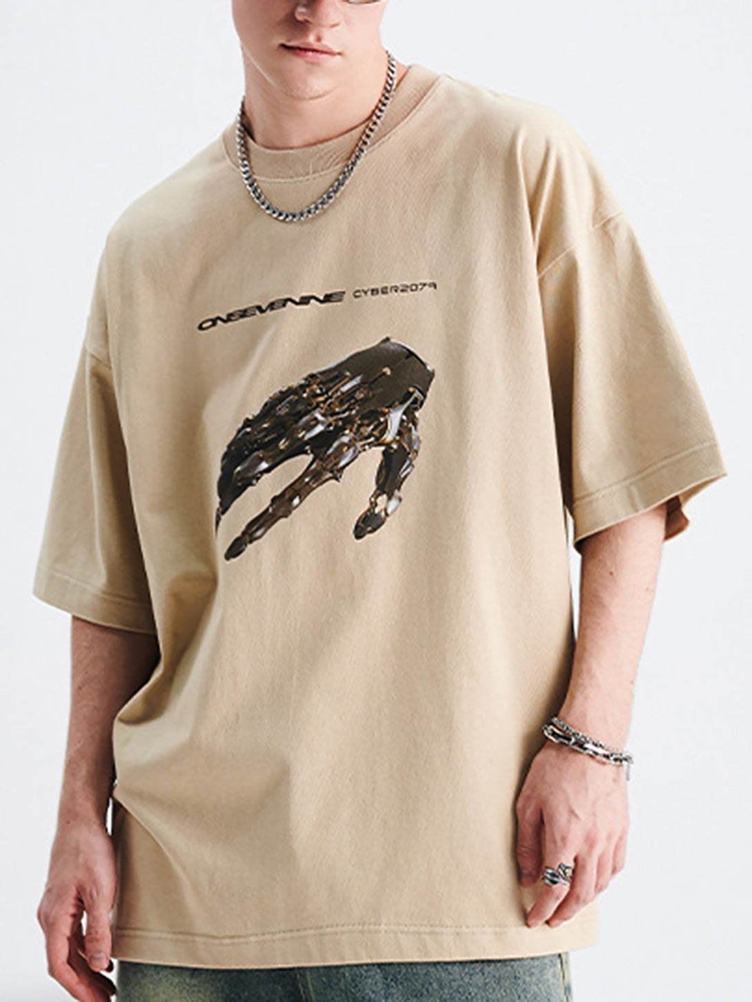 Majesda® - Functional Printed Design Loose Oversize T-shirt- Outfit Ideas - Streetwear Fashion - majesda.com