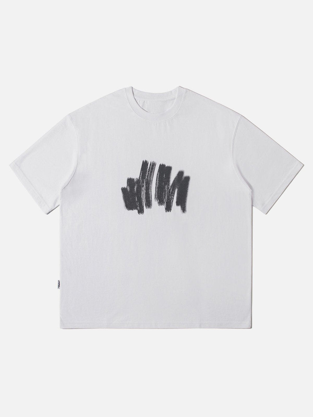 Majesda® - Fuzzy Graffiti Print Tee- Outfit Ideas - Streetwear Fashion - majesda.com