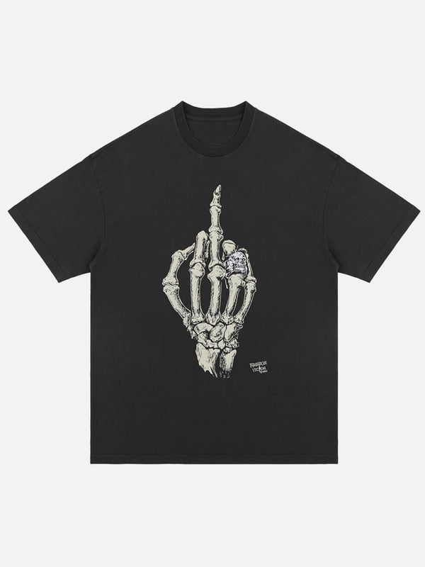 Majesda® - Fxxk U Skeloton T-shirt- Outfit Ideas - Streetwear Fashion - majesda.com