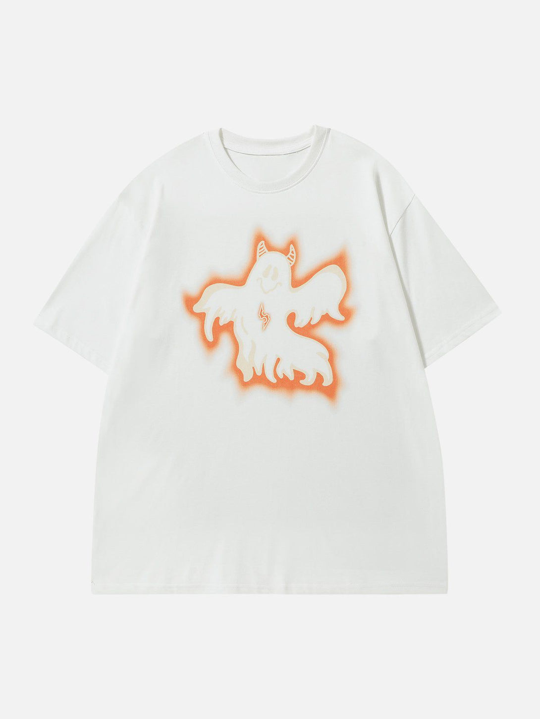 Majesda® - Ghost Demon Corner Print Tee- Outfit Ideas - Streetwear Fashion - majesda.com