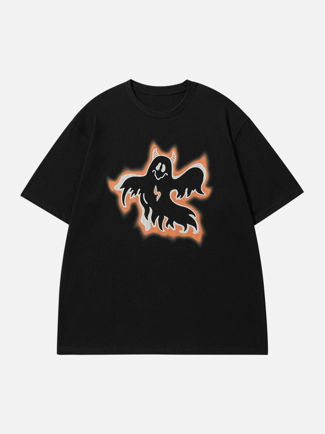 Majesda® - Ghost Demon Corner Print Tee- Outfit Ideas - Streetwear Fashion - majesda.com