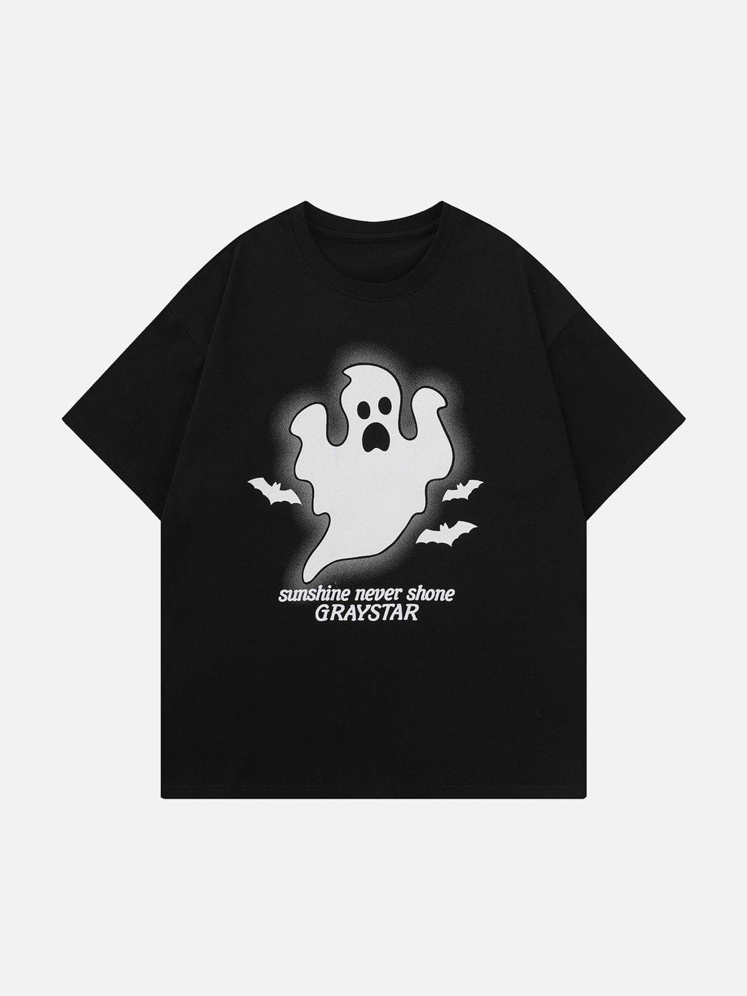 Majesda® - Ghost Textured Print Tee- Outfit Ideas - Streetwear Fashion - majesda.com