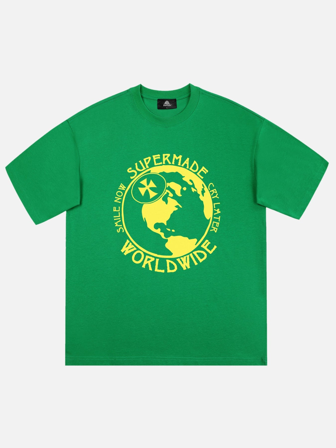 Majesda® - Globe Print T-shirt- Outfit Ideas - Streetwear Fashion - majesda.com