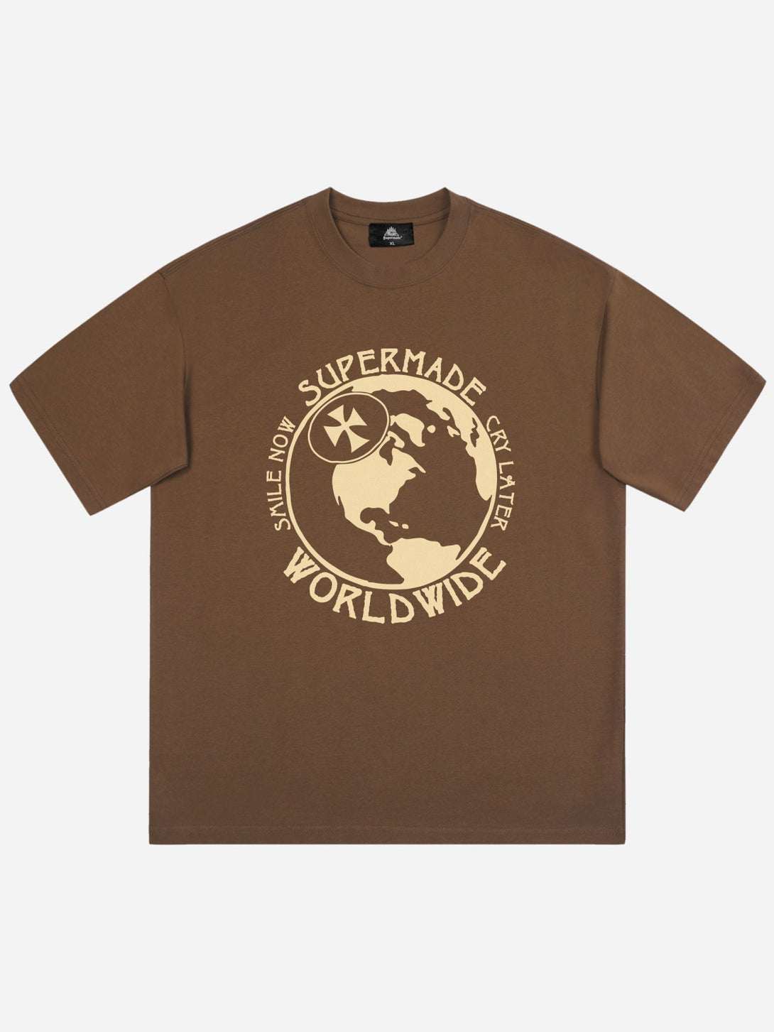 Majesda® - Globe Print T-shirt- Outfit Ideas - Streetwear Fashion - majesda.com