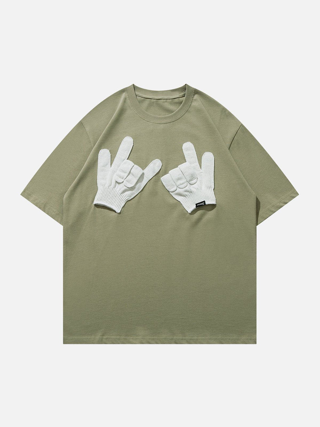 Majesda® - Gloves Gestures Graphic Tee- Outfit Ideas - Streetwear Fashion - majesda.com