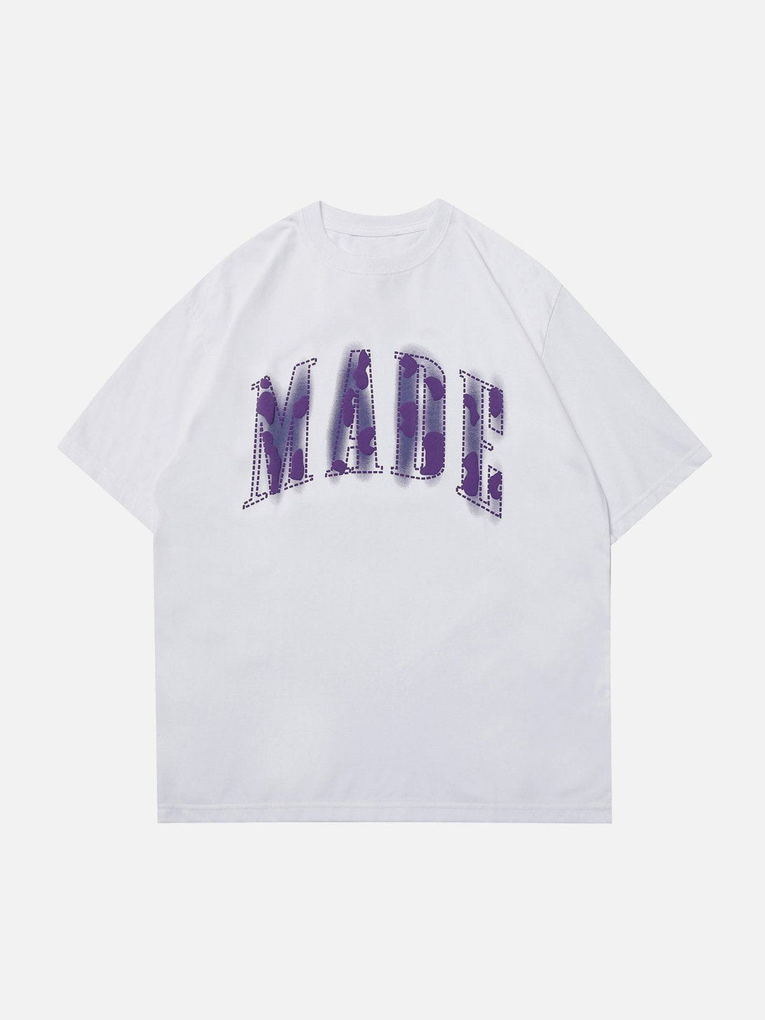 Majesda® - Gradient Foam Letter Tee- Outfit Ideas - Streetwear Fashion - majesda.com