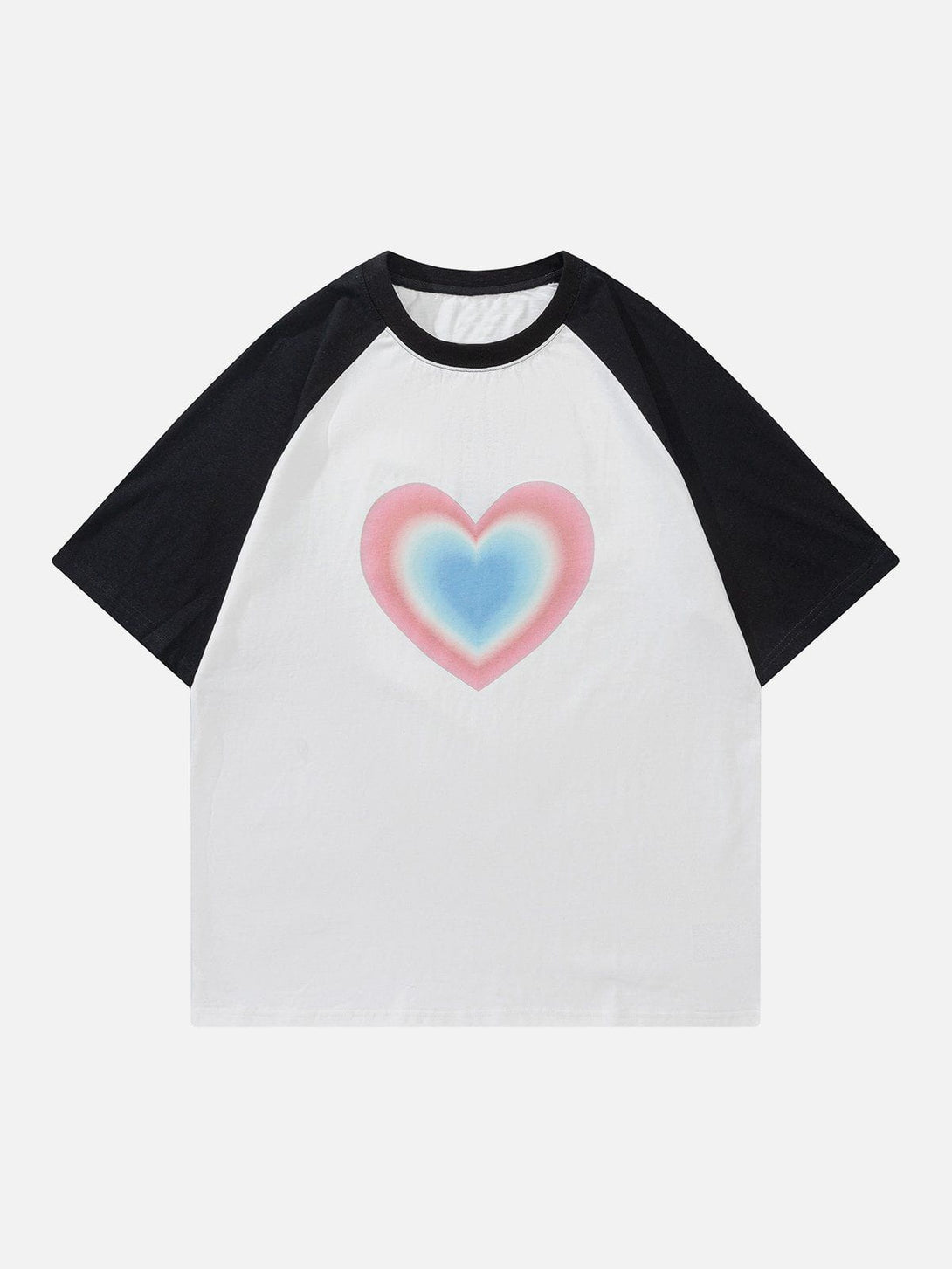 Majesda® - Gradient Heart Print Tee- Outfit Ideas - Streetwear Fashion - majesda.com