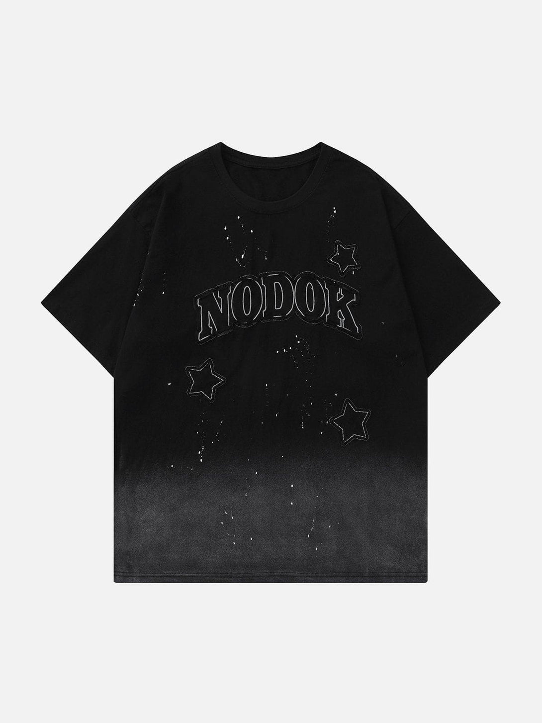 Majesda® - Gradient Star Applique Embroidery Tee- Outfit Ideas - Streetwear Fashion - majesda.com