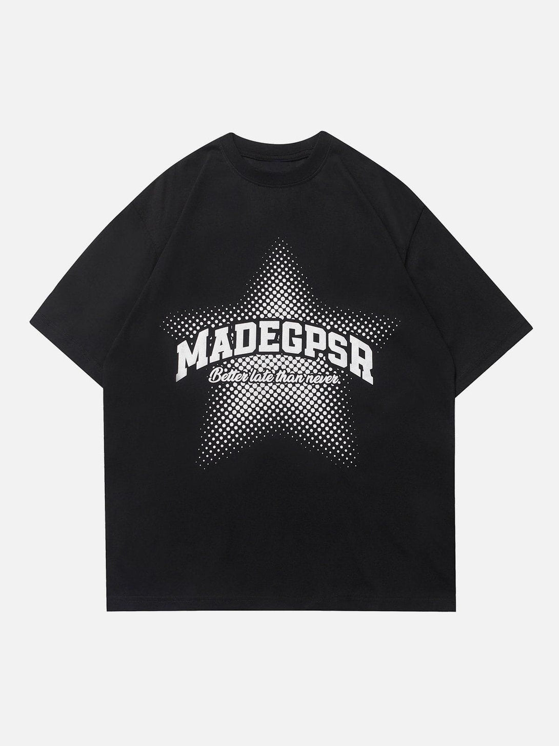 Majesda® - Gradient Star Letter Print Tee- Outfit Ideas - Streetwear Fashion - majesda.com