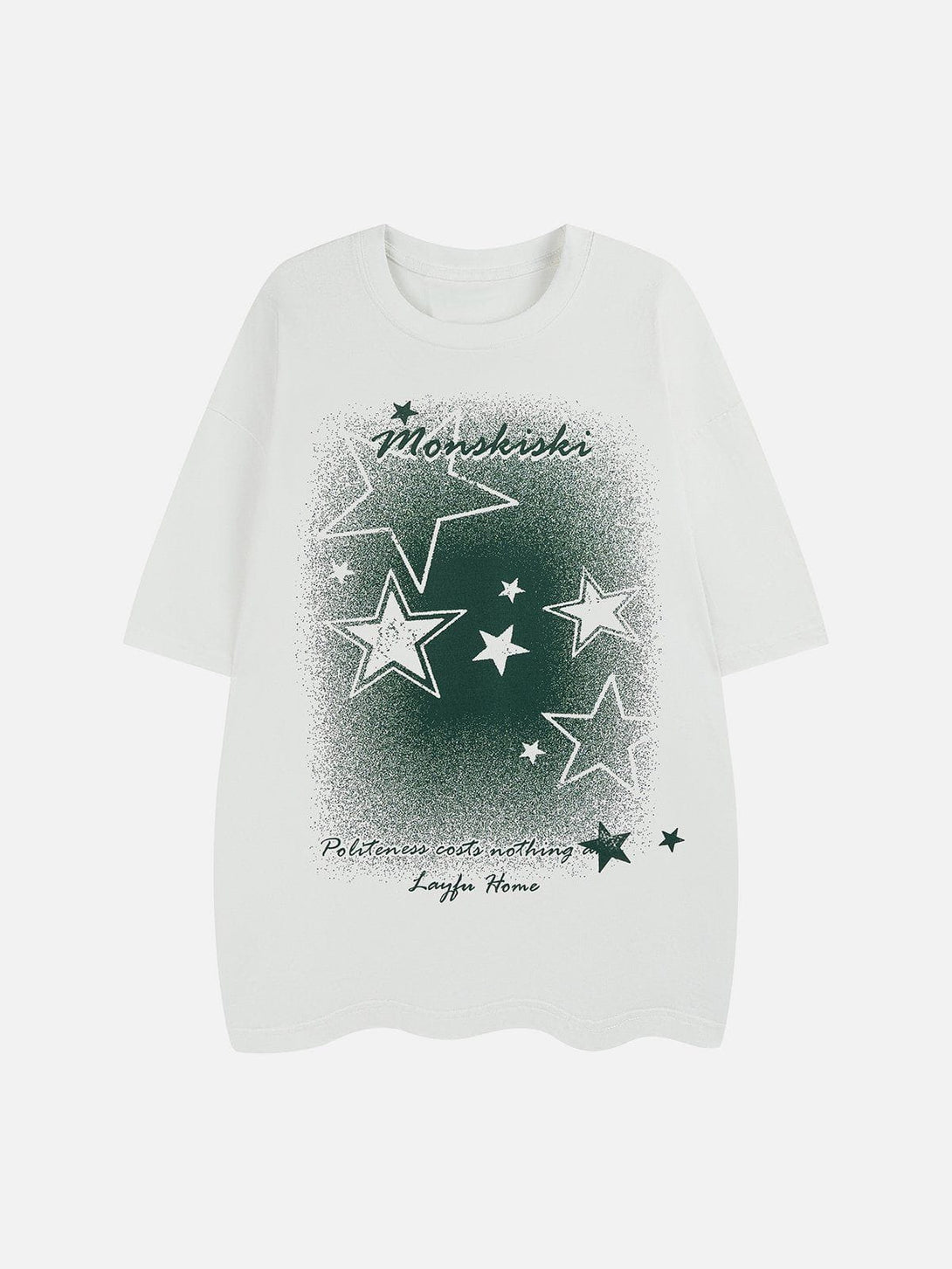 Majesda® - Gradient Star Print Tee- Outfit Ideas - Streetwear Fashion - majesda.com